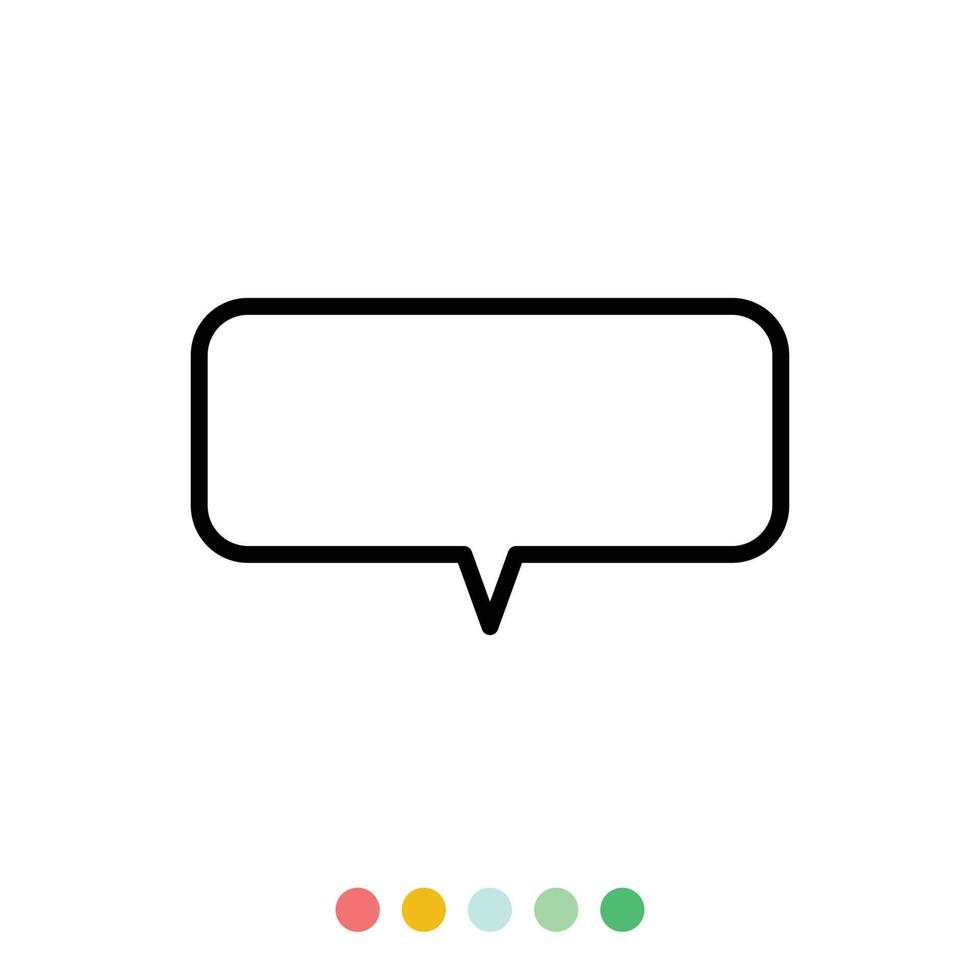 Speech bubbles linear vector element, Text balloon, Vector icon.