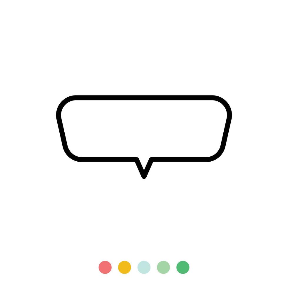 Speech bubbles linear vector element, Text balloon, Vector icon.