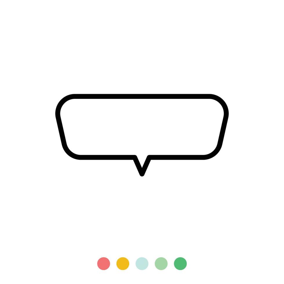 Speech bubbles linear vector element, Text balloon, Vector icon.