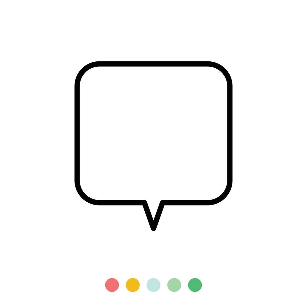 Speech bubbles linear vector element, Text balloon, Vector icon.