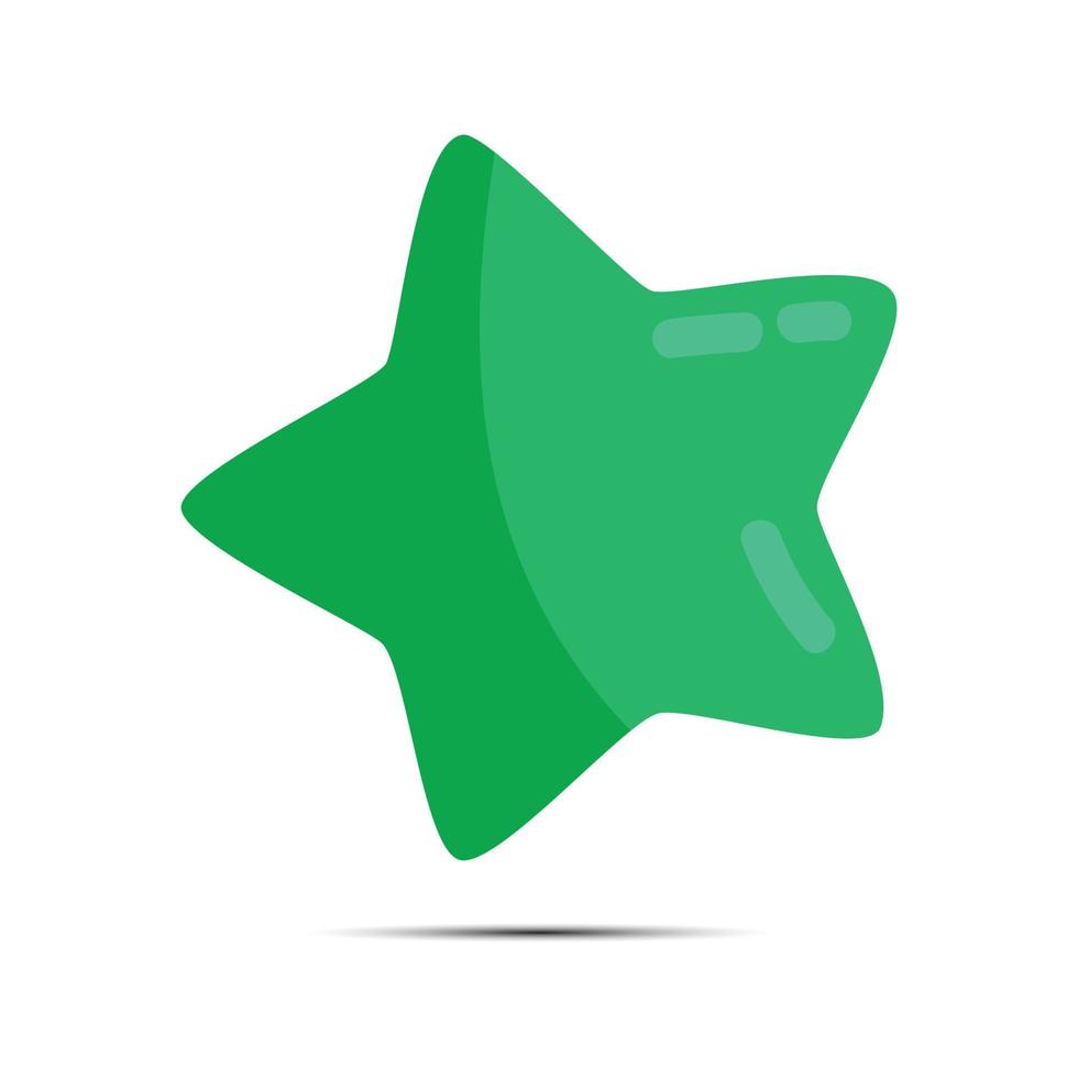 verde aislado estrella vector ilustración
