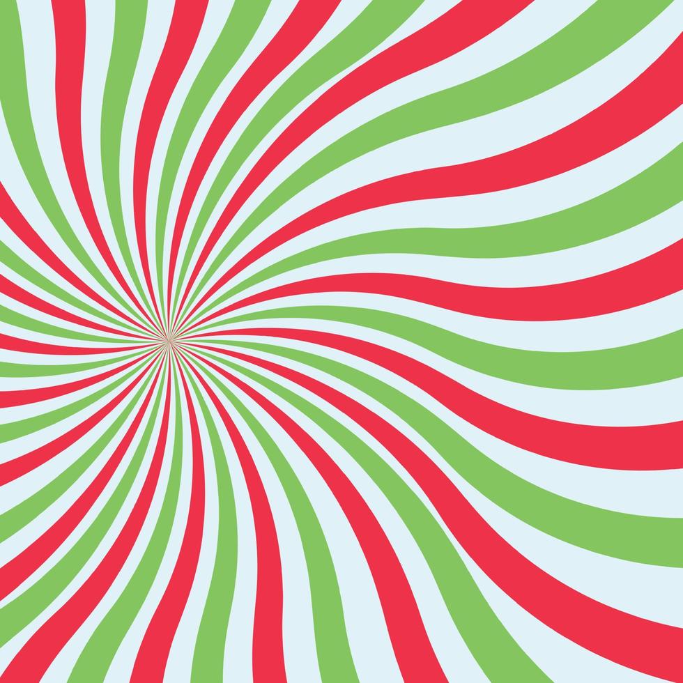 Abstract green and red twist retro background vector