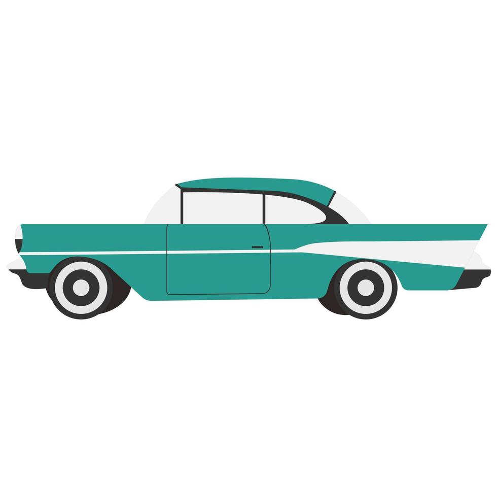 Retro car isolated on white background. Vector illustration.