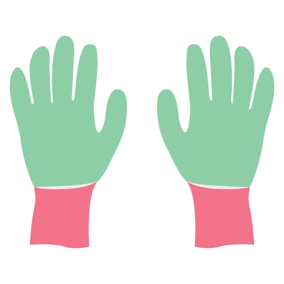 Gardening protection gloves. Vector flat illustration.