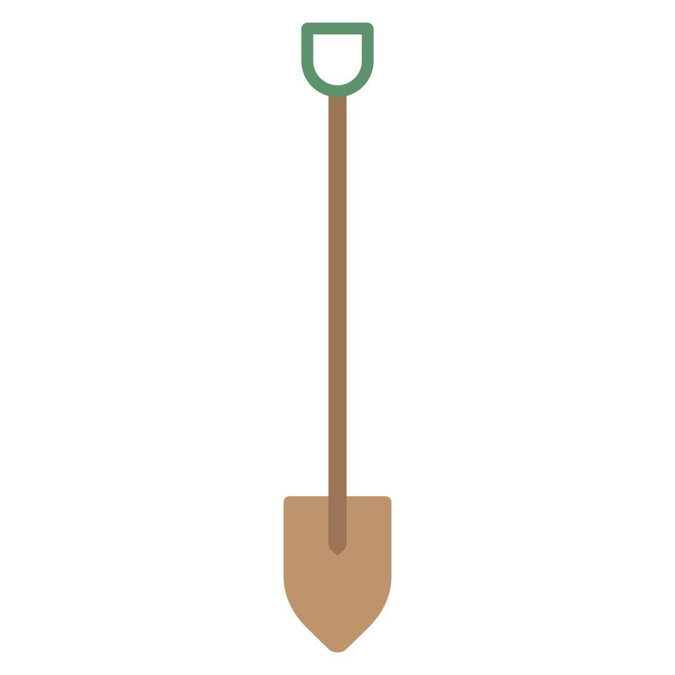 Shovel icon. Garden tool. Vector flat illustration