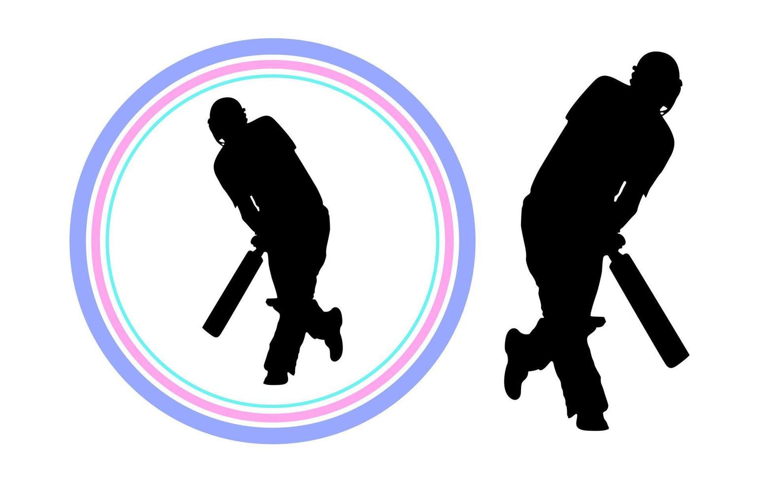 Cricket sports player Silhouette free, Cricket Player Silhouette, Cricket player logo Silhouette, silhouettes of cricket player, Kneeling Bat Swing vector