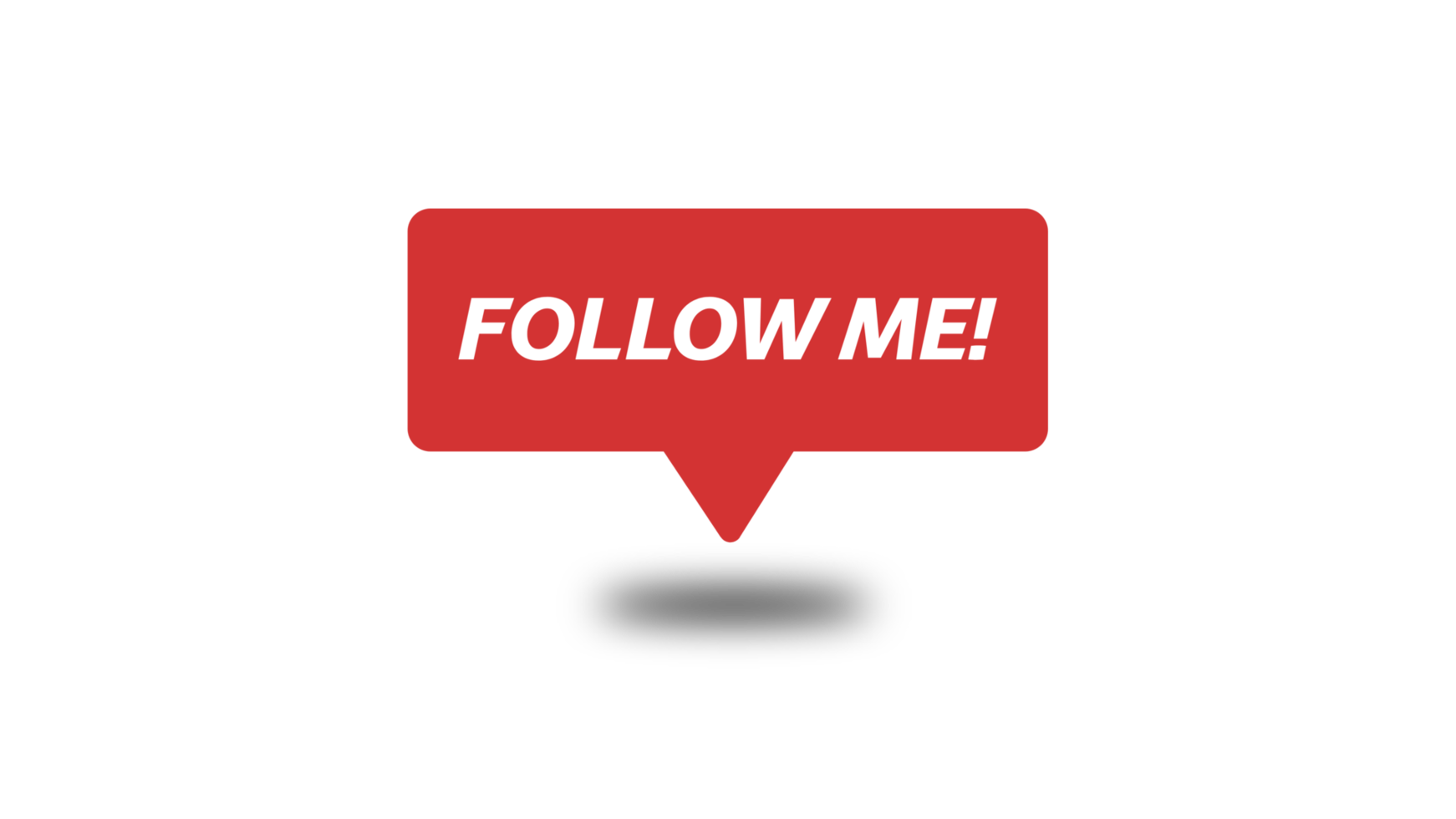 Red follow me button free png