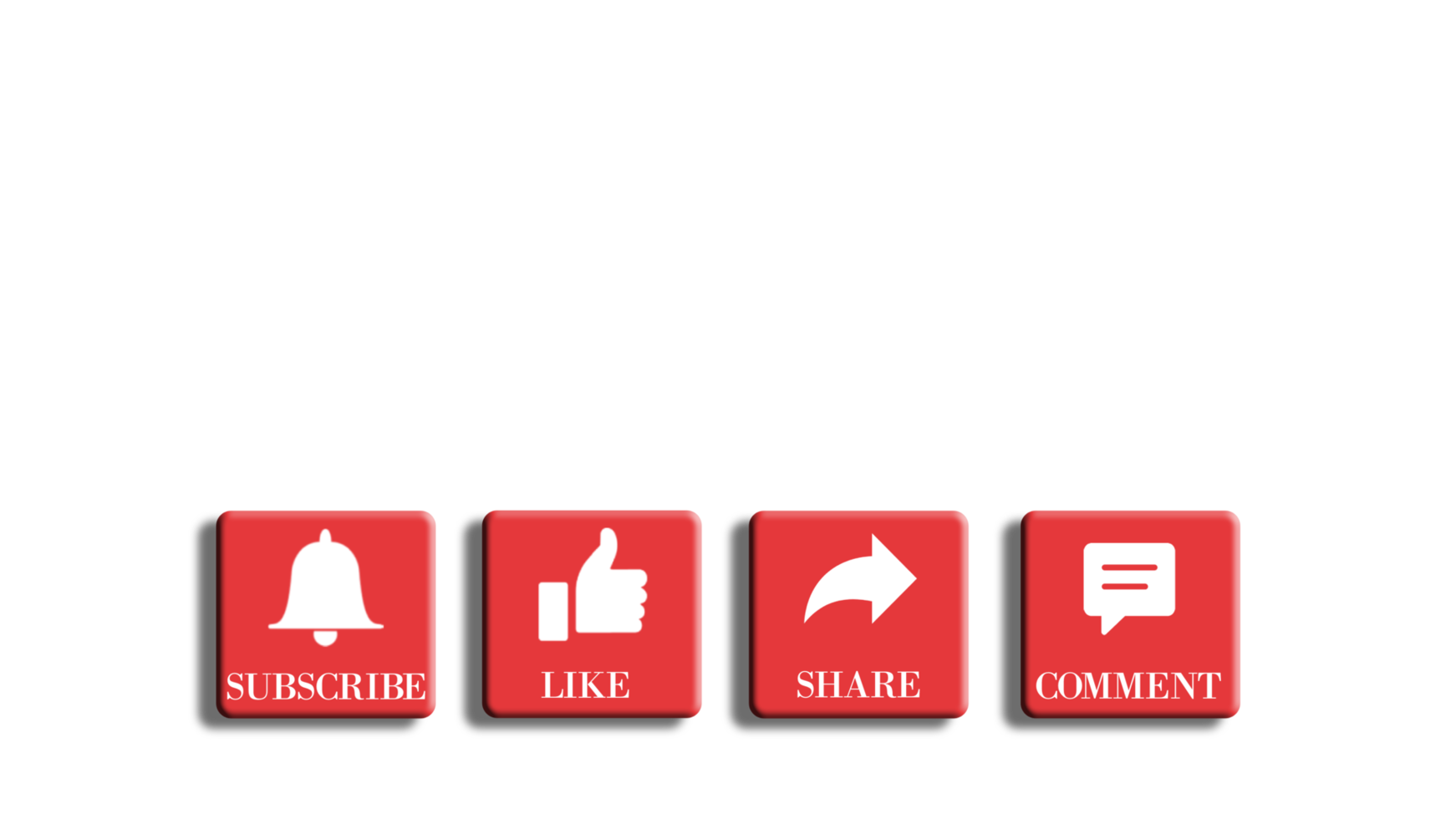 Social media button Subscribe with like share and comment png