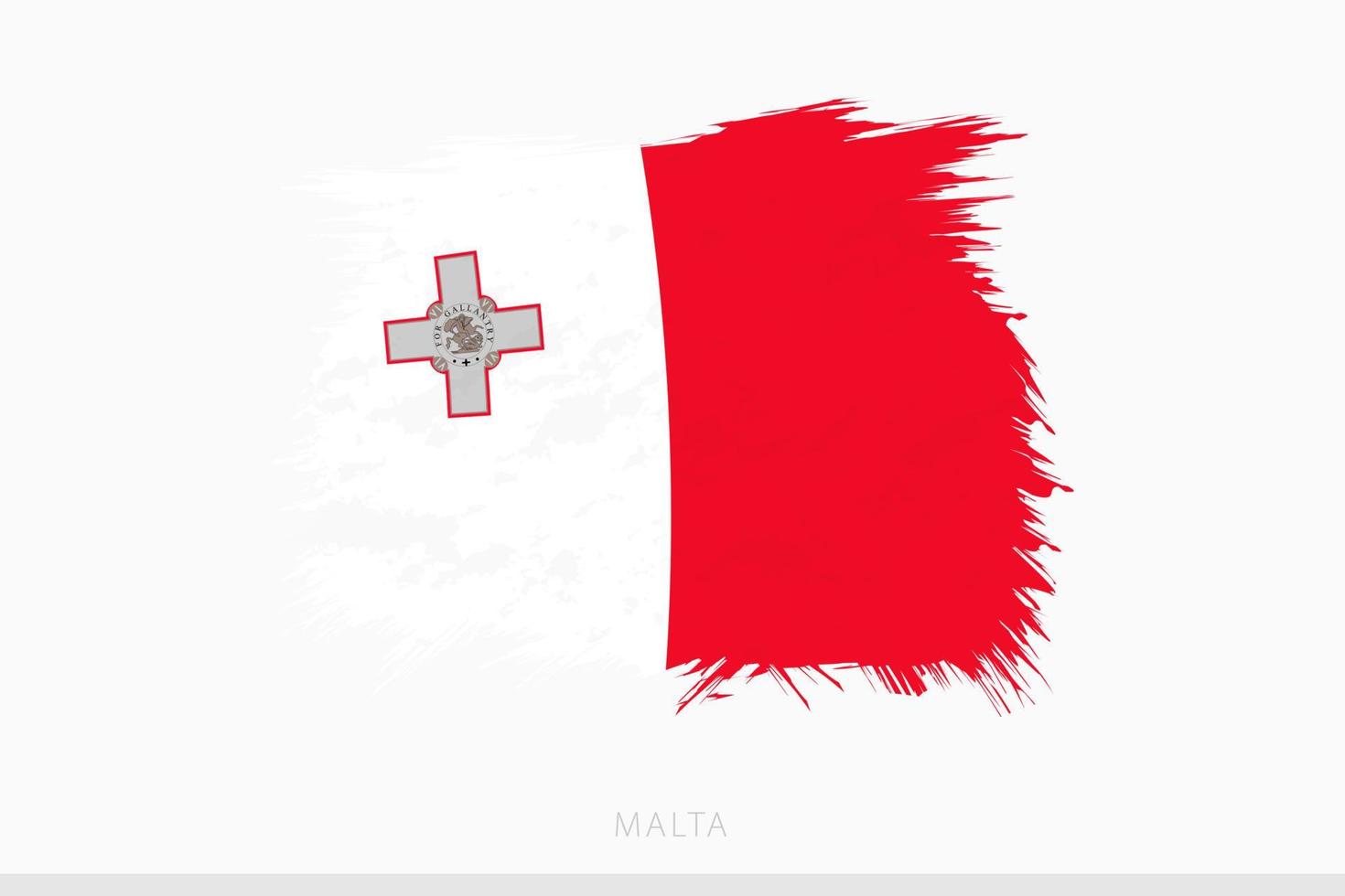 grunge bandera de Malta, vector resumen grunge cepillado bandera de Malta.