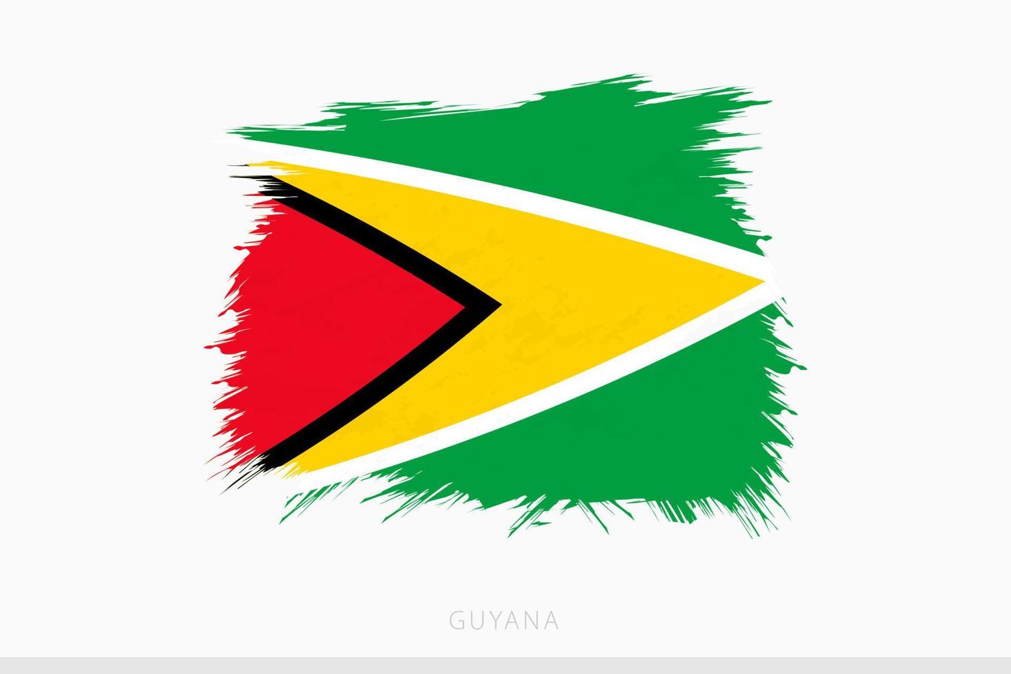 Grunge flag of Guyana, vector abstract grunge brushed flag of Guyana.