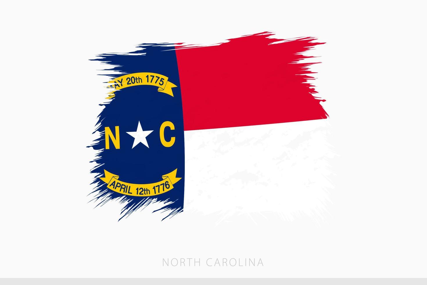 Grunge flag of North Carolina, vector abstract grunge brushed flag of North Carolina.