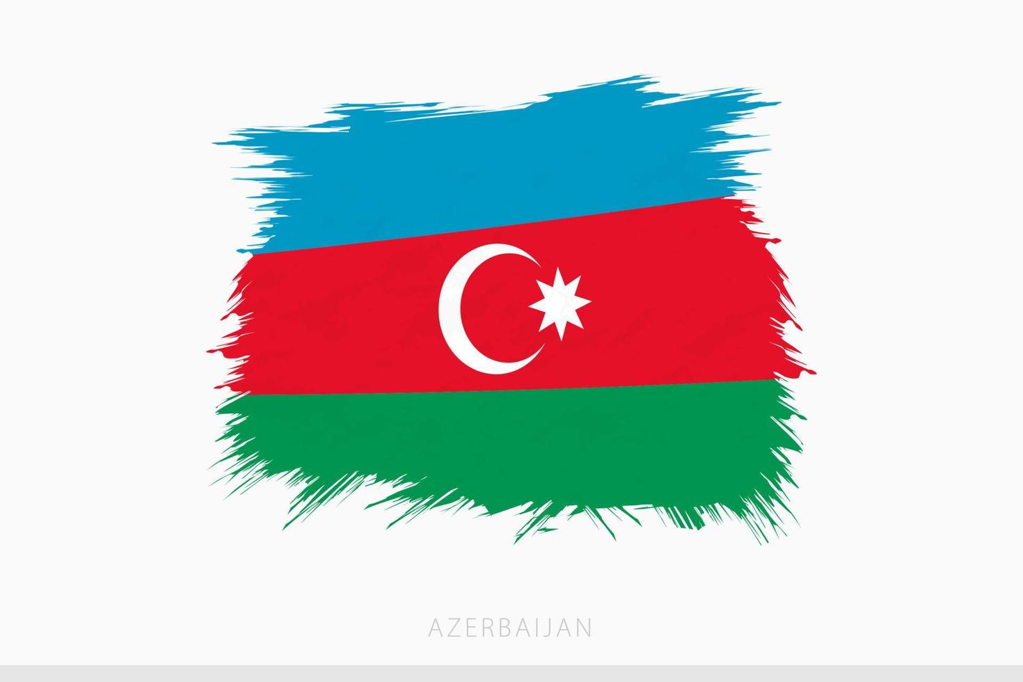 Grunge flag of Azerbaijan, vector abstract grunge brushed flag of Azerbaijan.