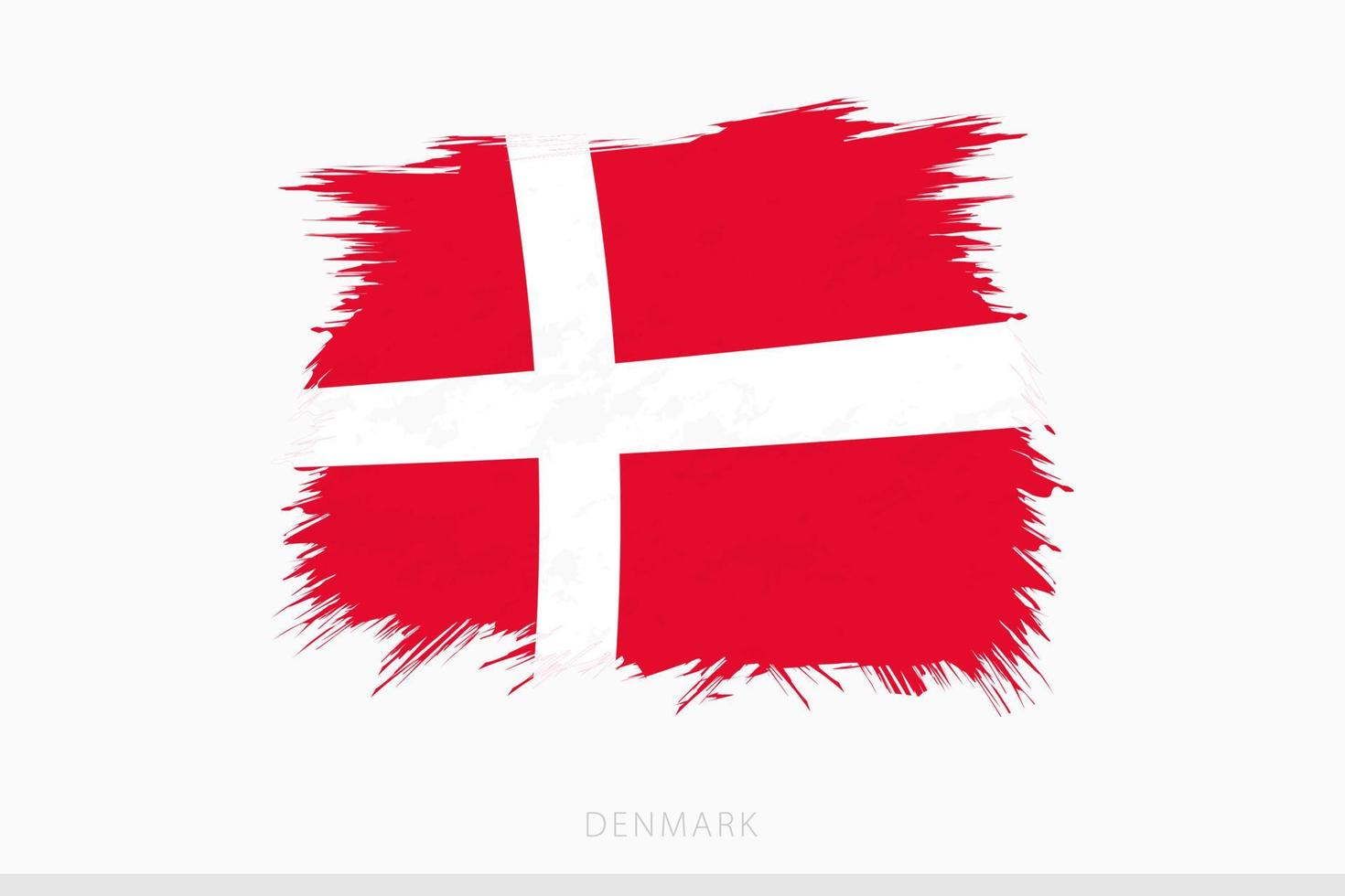 Grunge flag of Denmark, vector abstract grunge brushed flag of Denmark.