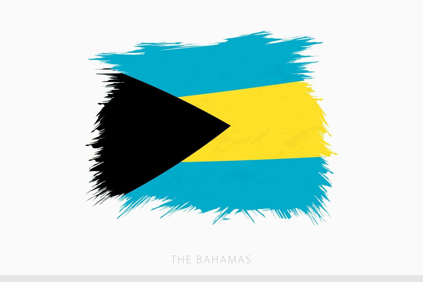 Grunge flag of The Bahamas, vector abstract grunge brushed flag of The Bahamas.