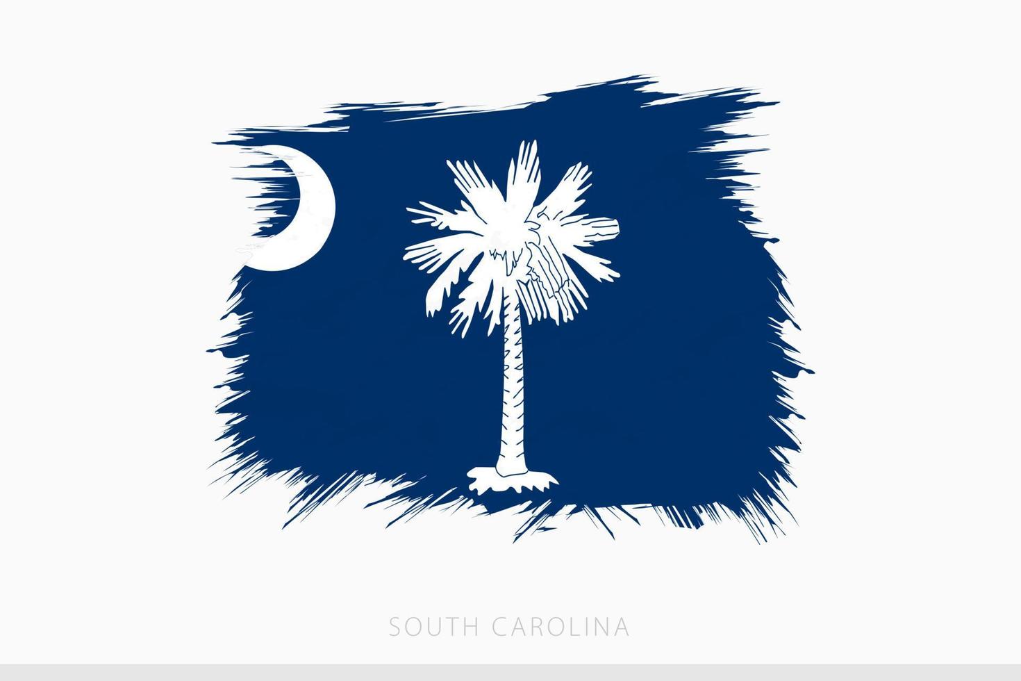 Grunge flag of South Carolina, vector abstract grunge brushed flag of South Carolina.