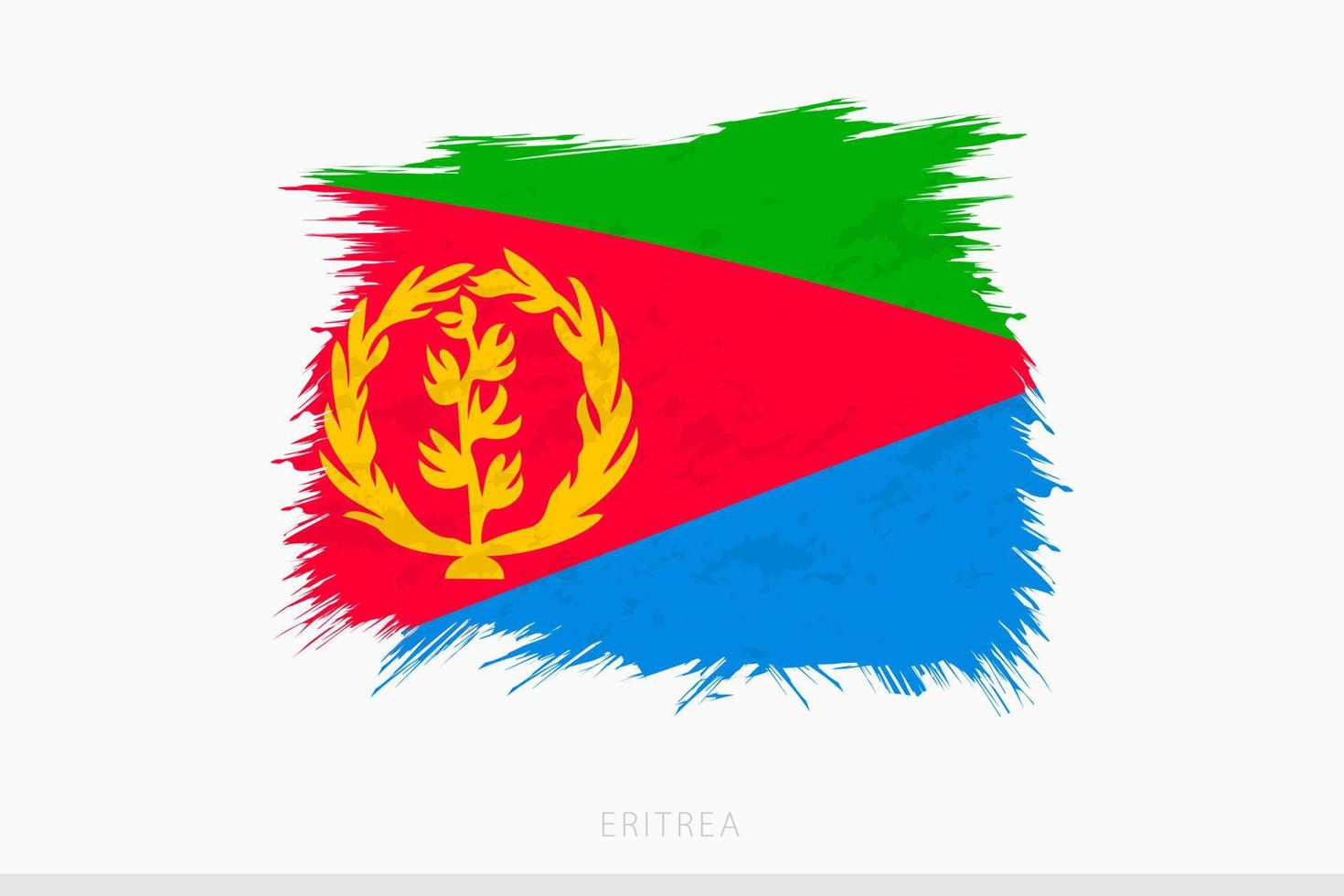 Grunge flag of Eritrea, vector abstract grunge brushed flag of Eritrea.