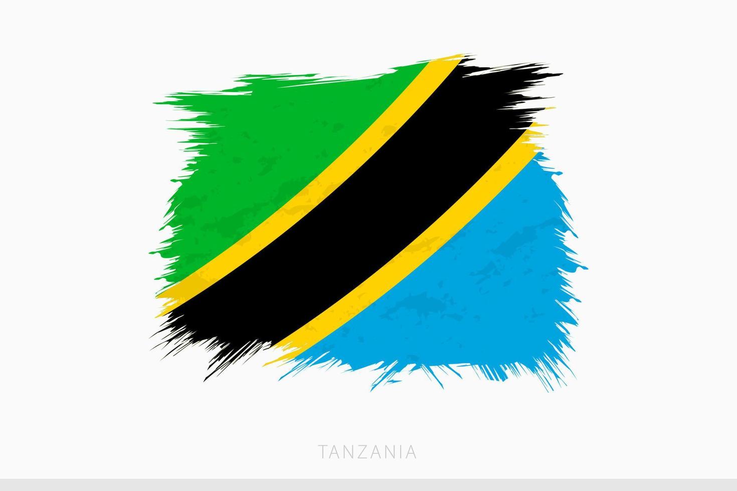 grunge bandera de Tanzania, vector resumen grunge cepillado bandera de Tanzania.