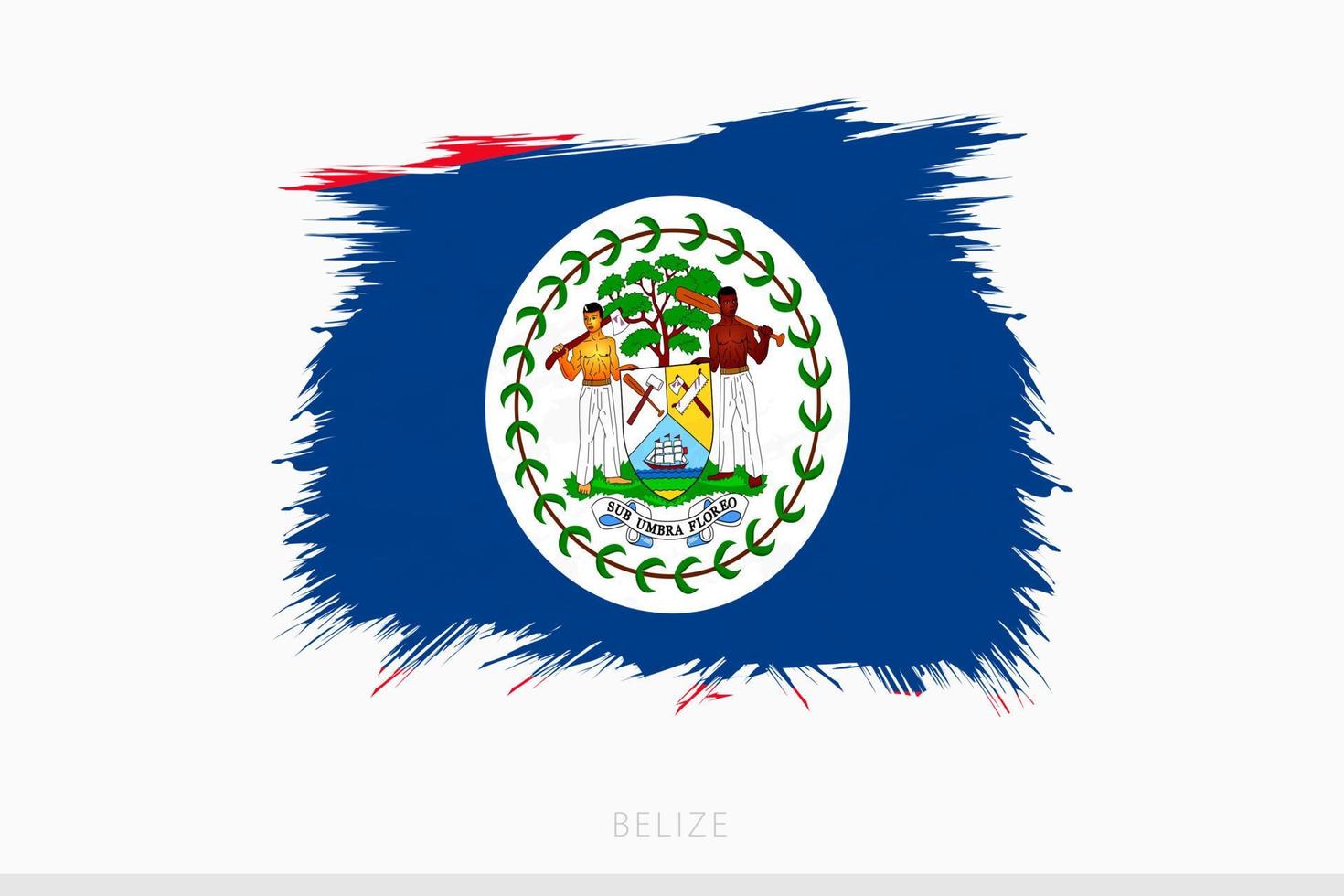 Grunge flag of Belize, vector abstract grunge brushed flag of Belize.