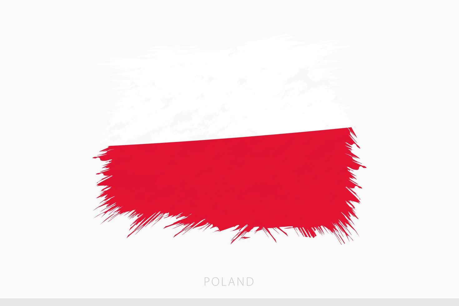 Grunge flag of Poland, vector abstract grunge brushed flag of Poland.