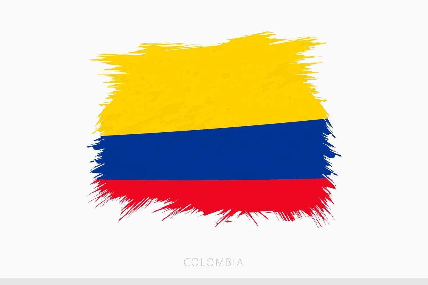 Grunge flag of Colombia, vector abstract grunge brushed flag of Colombia.