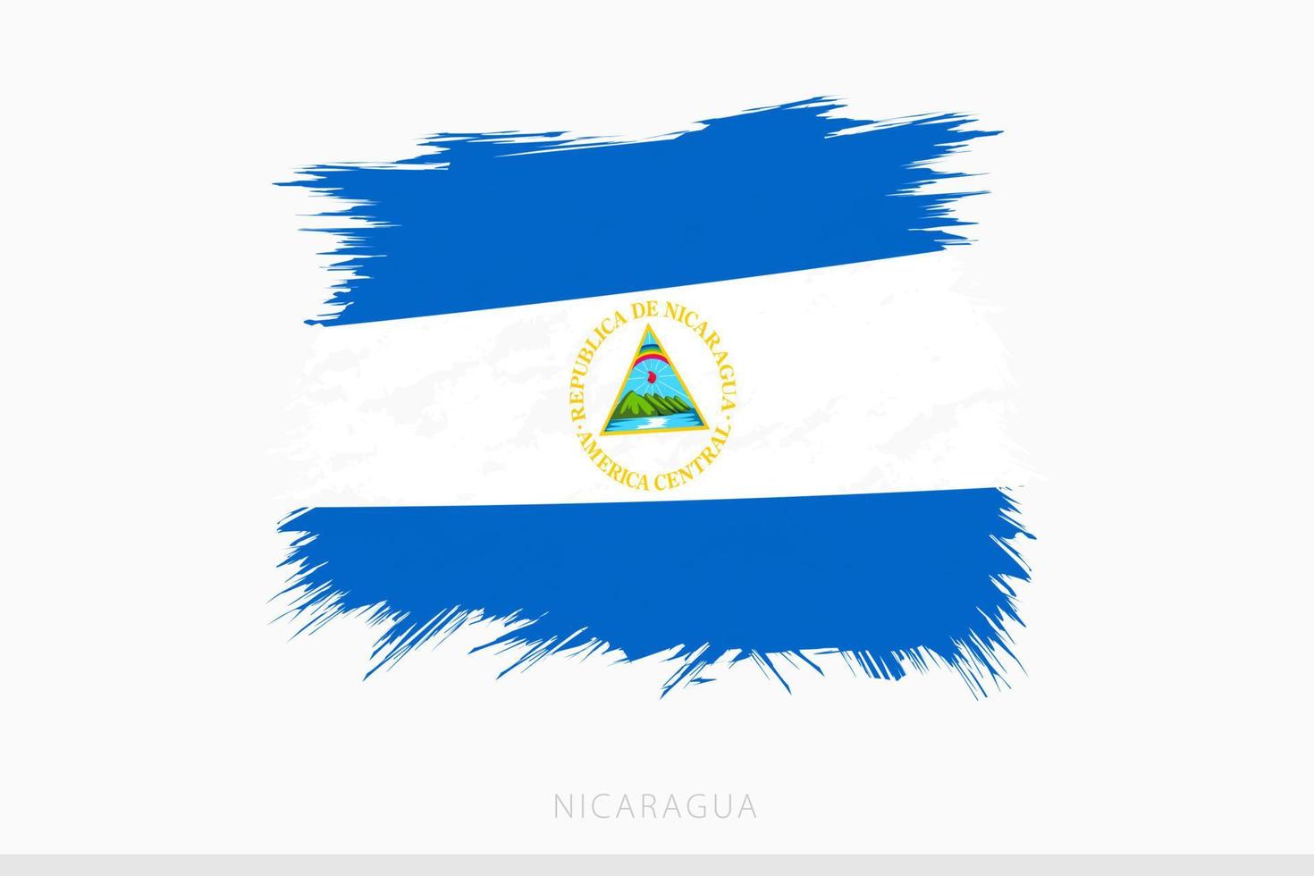 grunge bandera de Nicaragua, vector resumen grunge cepillado bandera de Nicaragua.