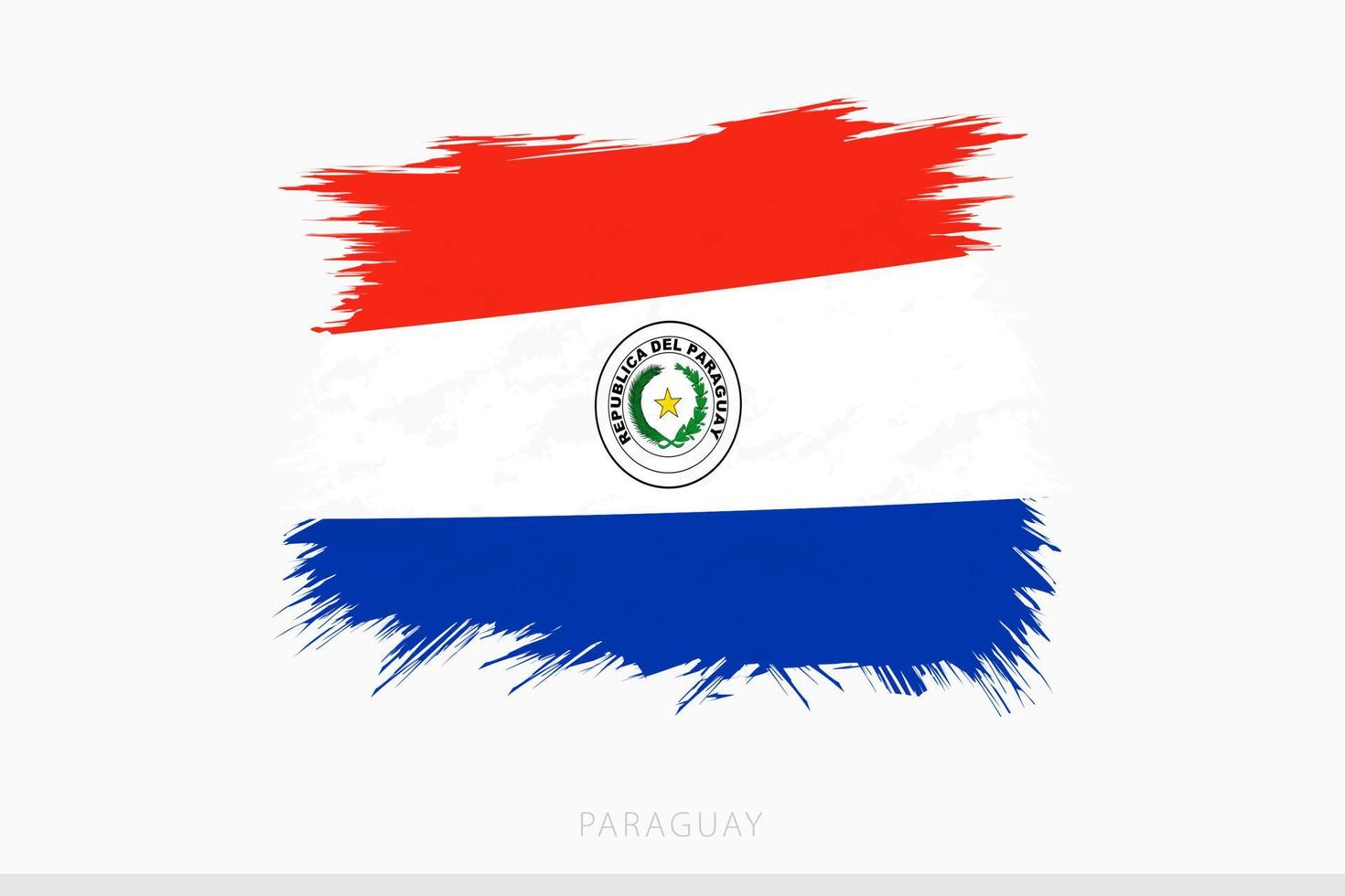 grunge bandera de paraguay, vector resumen grunge cepillado bandera de paraguay