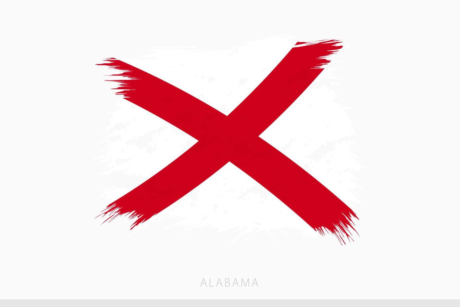 Grunge flag of Alabama, vector abstract grunge brushed flag of Alabama.