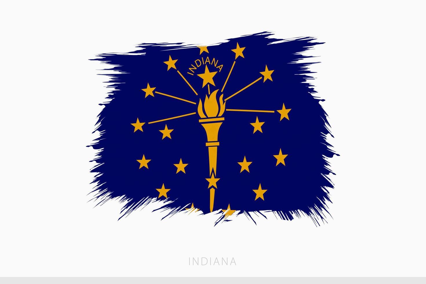 grunge bandera de Indiana, vector resumen grunge cepillado bandera de Indiana.