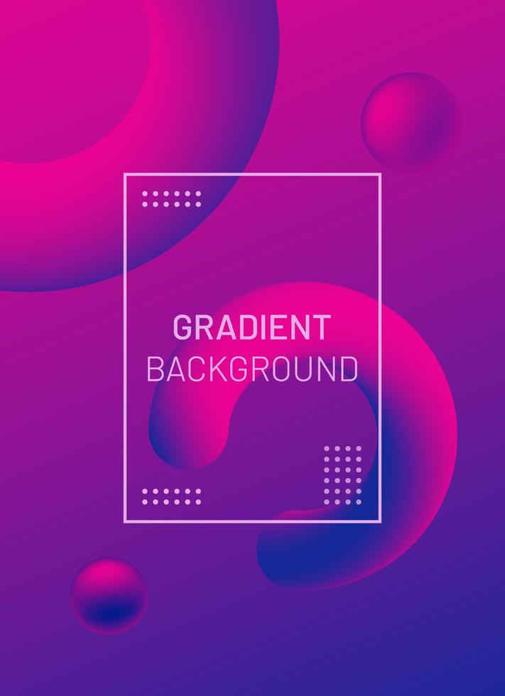 Abstract cover template with fluid gradient blend curve. Vector minimalist background.