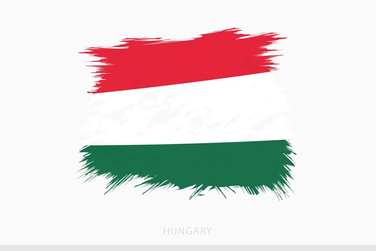Grunge flag of Hungary, vector abstract grunge brushed flag of Hungary.