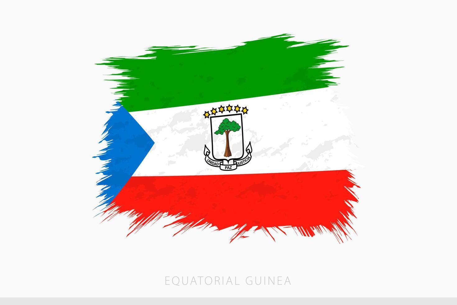 grunge bandera de ecuatorial Guinea, vector resumen grunge cepillado bandera de ecuatorial Guinea.