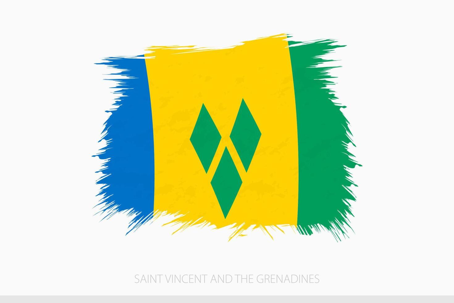 Grunge flag of Saint Vincent and the Grenadines, vector abstract grunge brushed flag of Saint Vincent and the Grenadines.