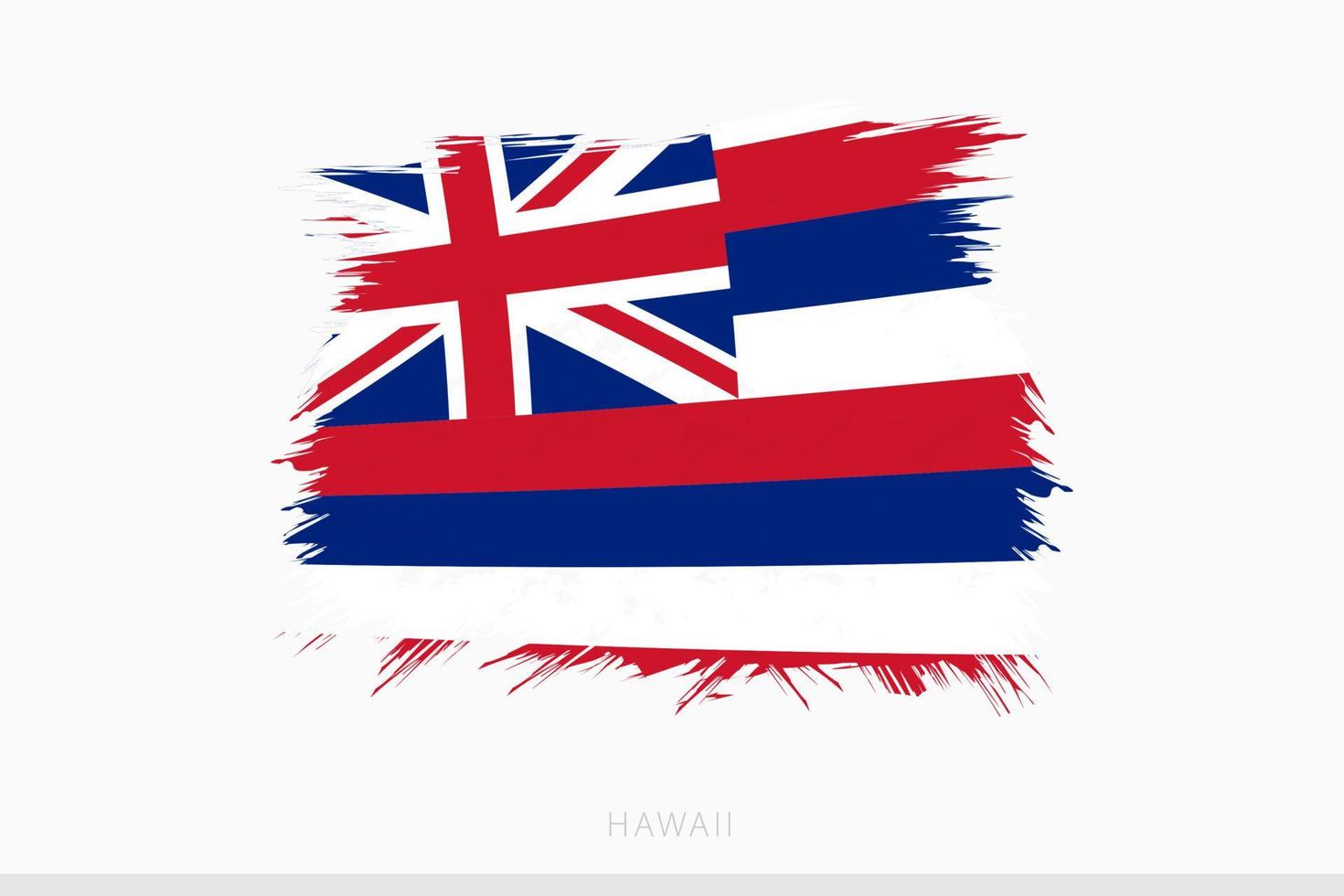 Grunge flag of Hawaii, vector abstract grunge brushed flag of Hawaii.