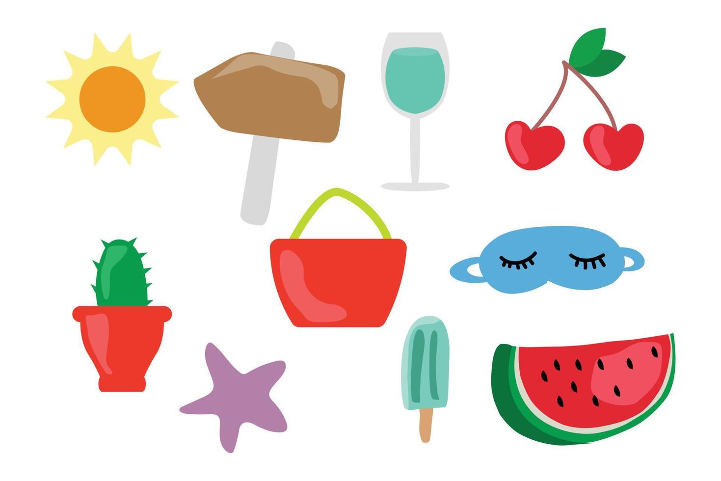 Summer Designs Flat Vector Icon beach icons vacation icons outdoor activities icons summer sports icons
