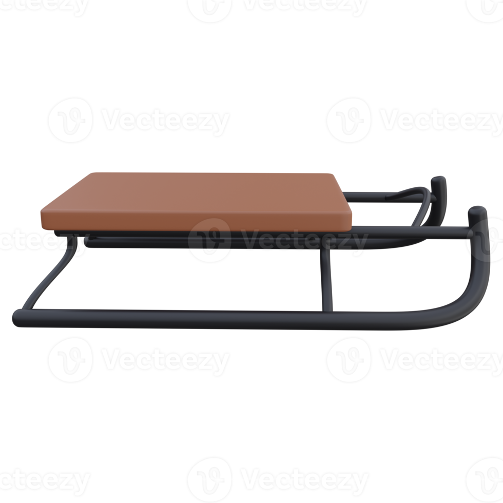 sledge 3d rendering icon illustration, winter season png