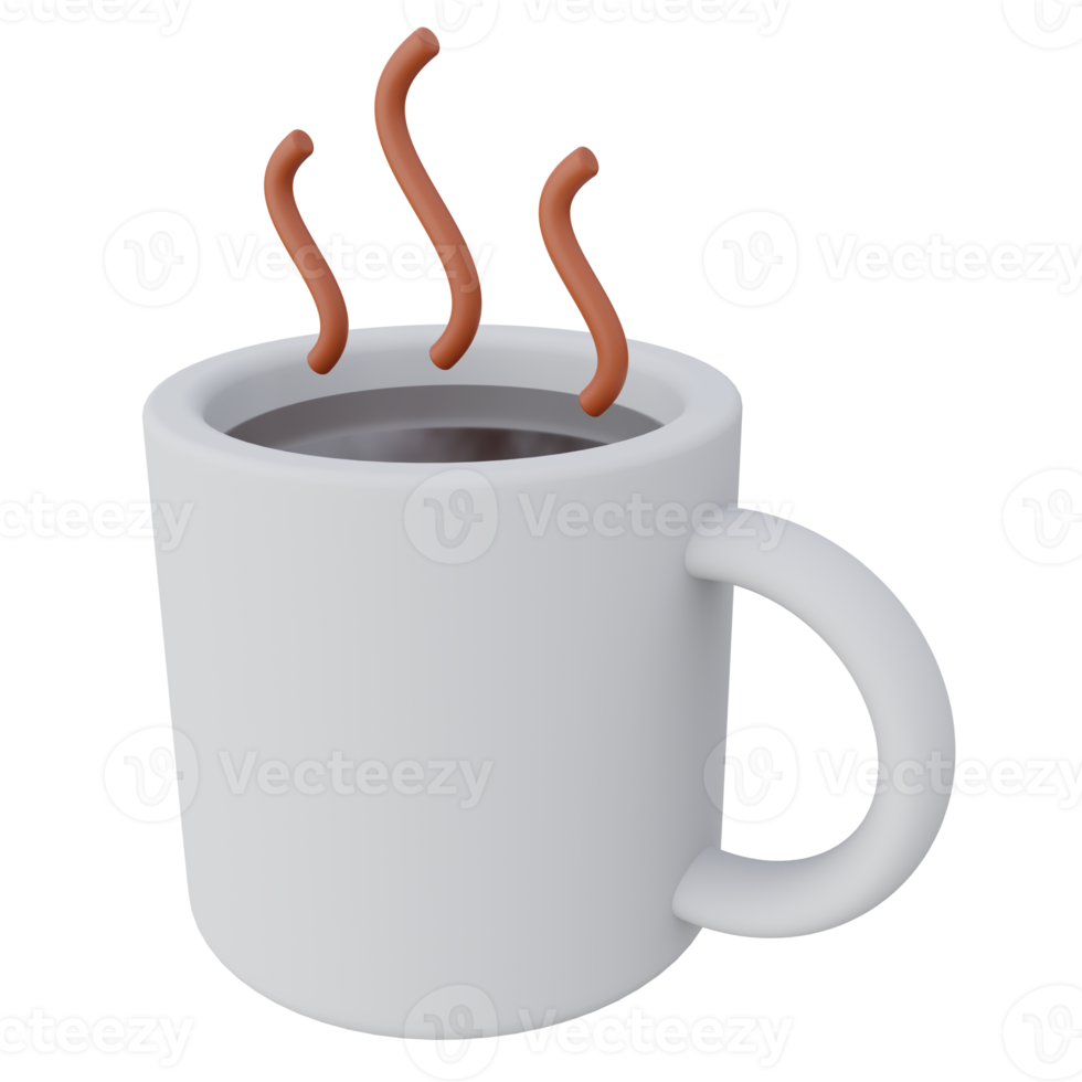 hot chocolate 3d rendering icon illustration, winter season png