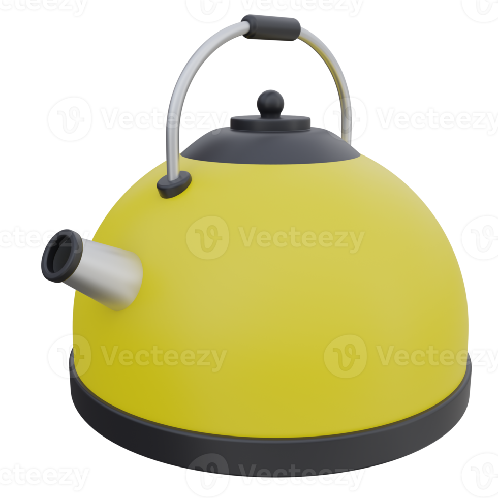 kettle 3d rendering icon illustration, winter season png