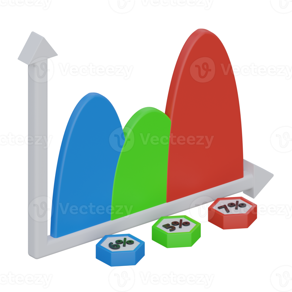 probability 3d rendering icon illustration, chart png