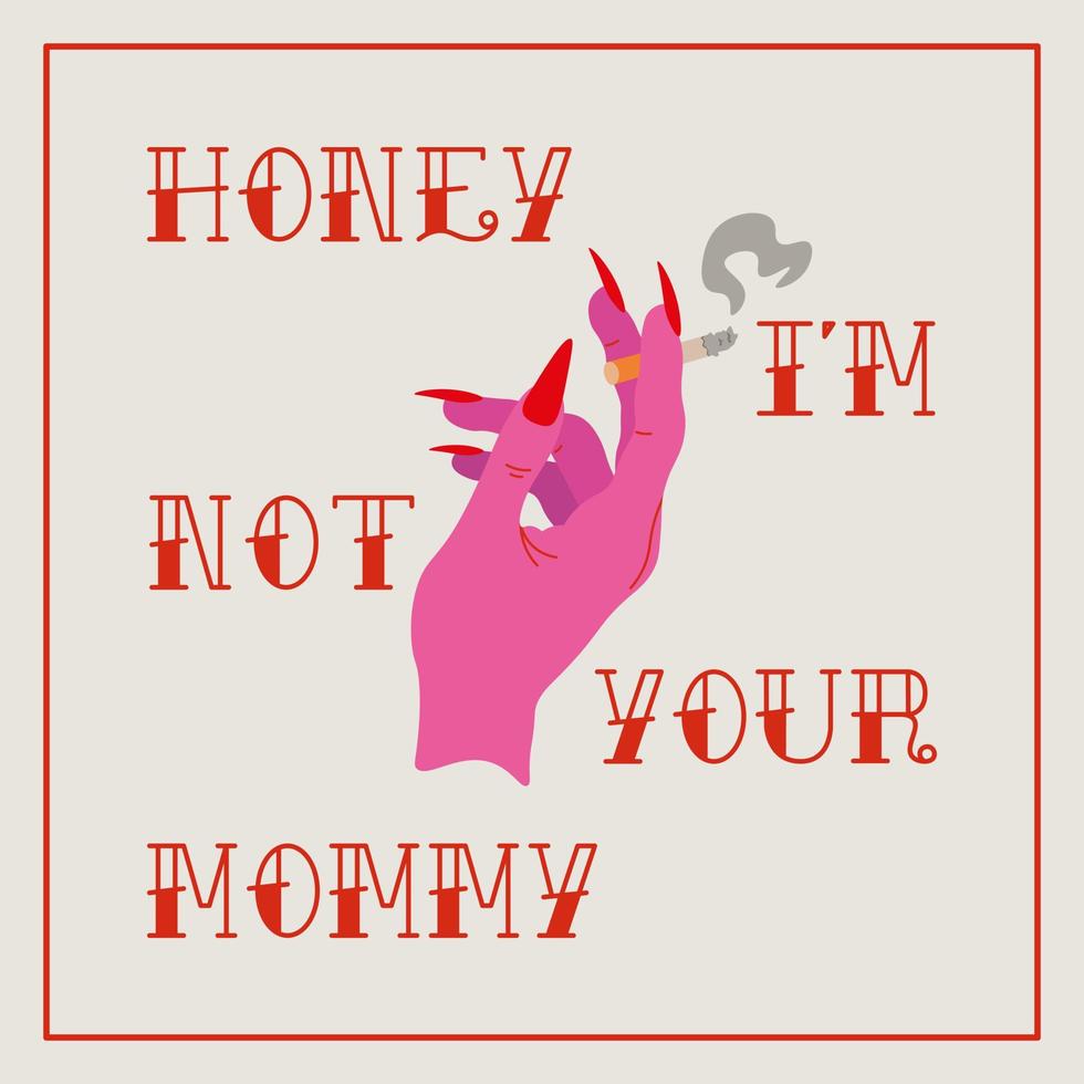 Feminist anti valentine gift card. Cynical sassy phrase. Cute pink girlish vector illustration. llustration of a Valentine's Day.