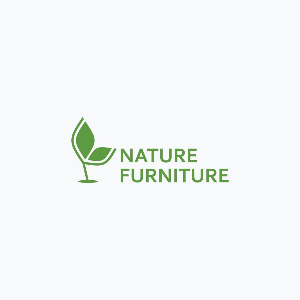 logo diseño resumen naturaleza mueble vector