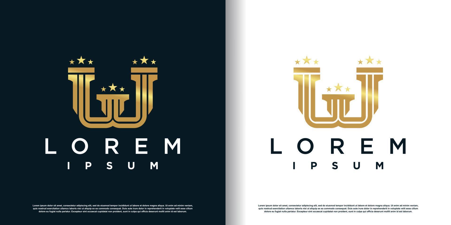 law logo design with creative concept premium vector