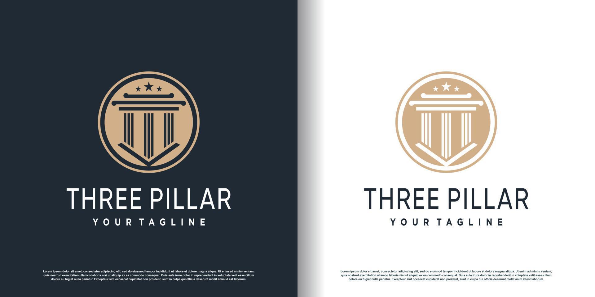 law logo design with creative concept premium vector