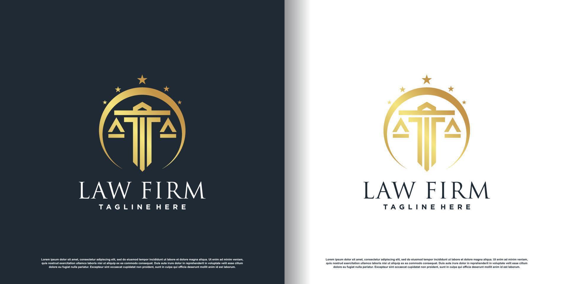 ley logo diseño con creativo concepto prima vector