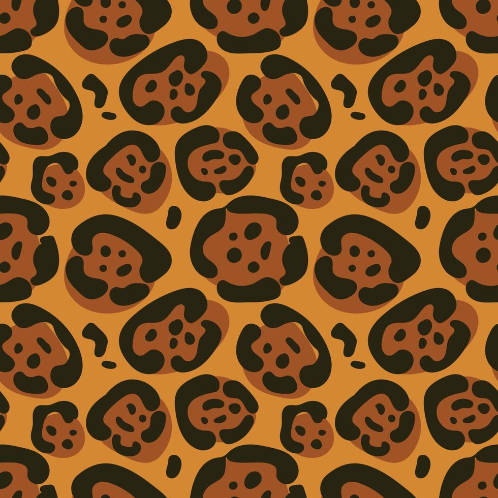 Jaguar spots seamless pattern. Vector repeating background. EPS10.