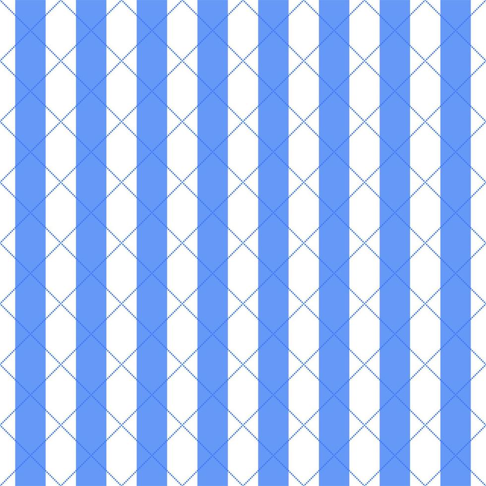 Seamless square pattern. The vertical blue bar has left and right diagonal blue circle dots. white background. vector