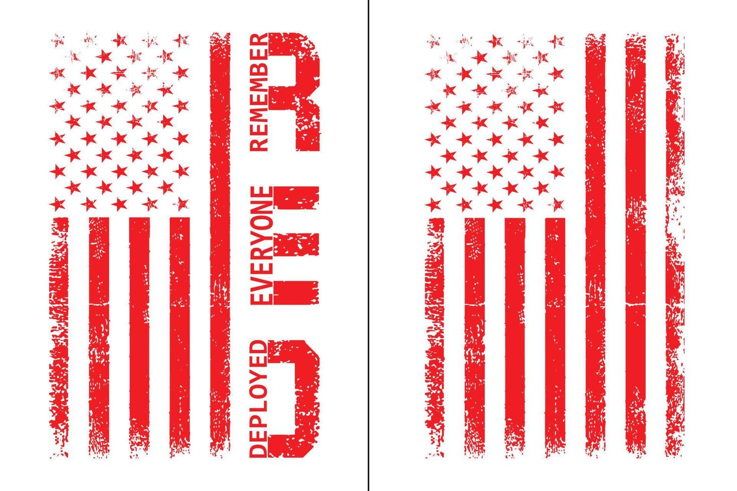 Red Friday. Remember Everyone Deployed Flag Design. vector