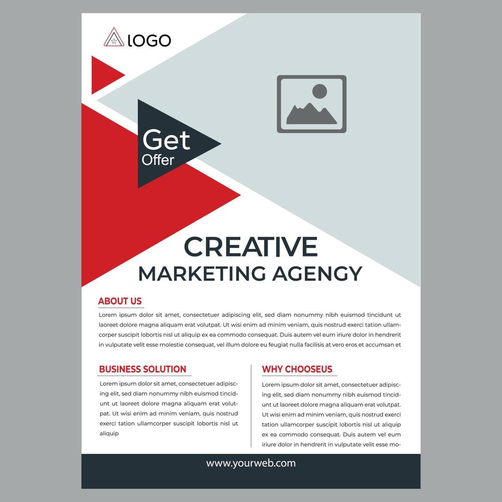 corporate flyer template vector