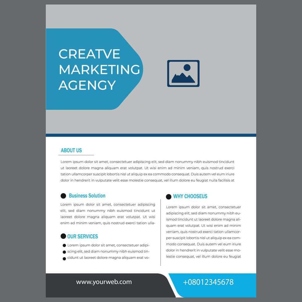 corporate flyer template vector