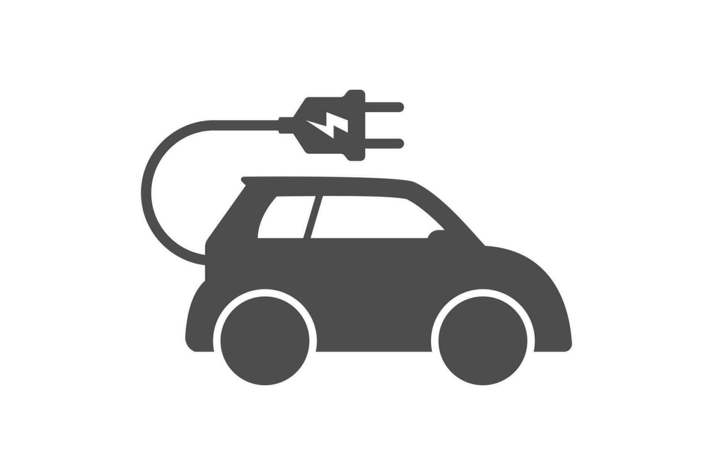 Electric car icon vector design illustration, environment friendly and future vehicle concept