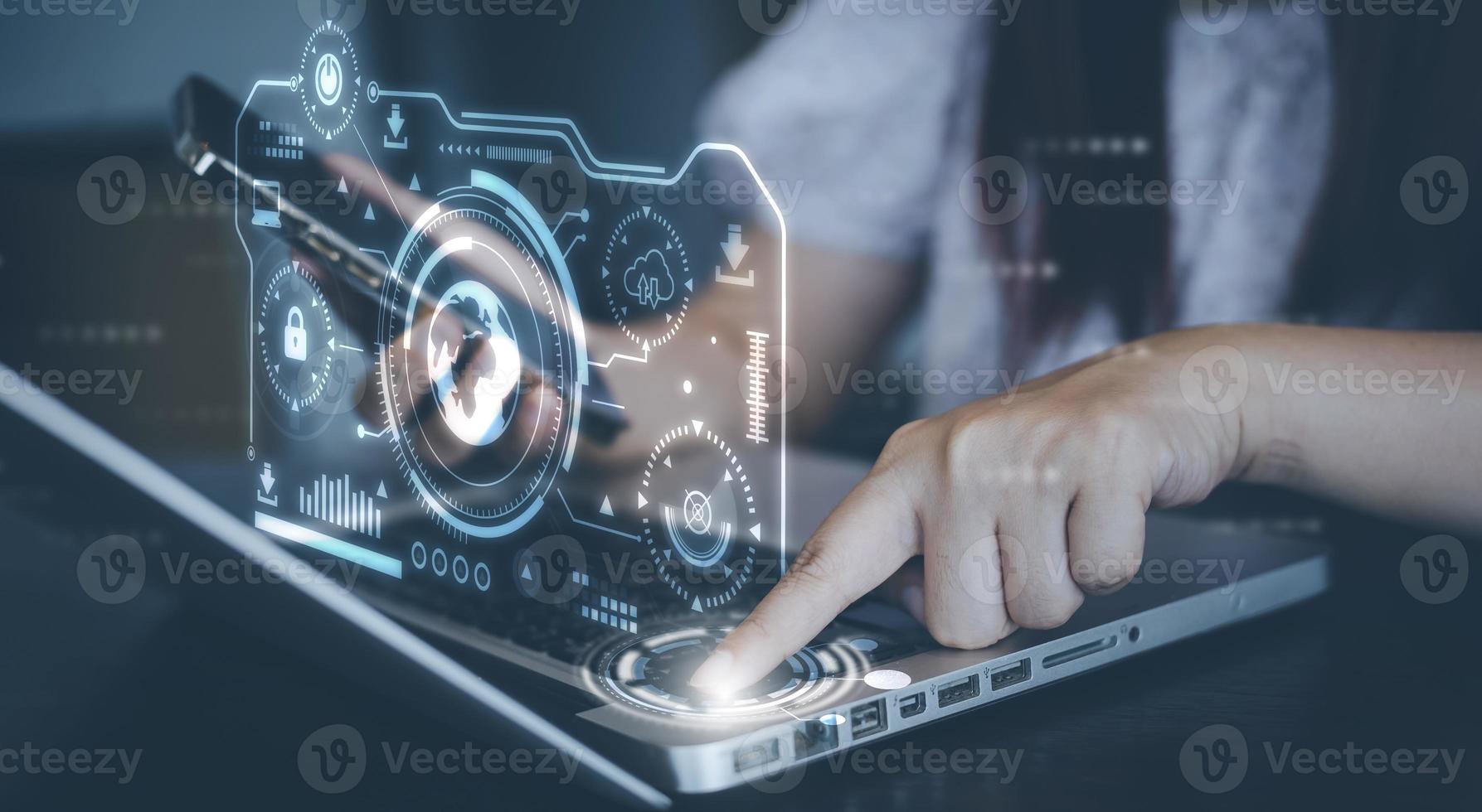 New metaverse with icon business concept,Business hand holding a virtual globe with financial icons future technology, business goals, online communication,graph Screen Icon of a media screen,big data photo